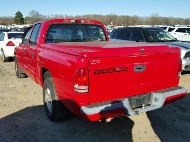 1B7HL38X12S599012 - 2002 DODGE DAKOTA QUA RED photo 3