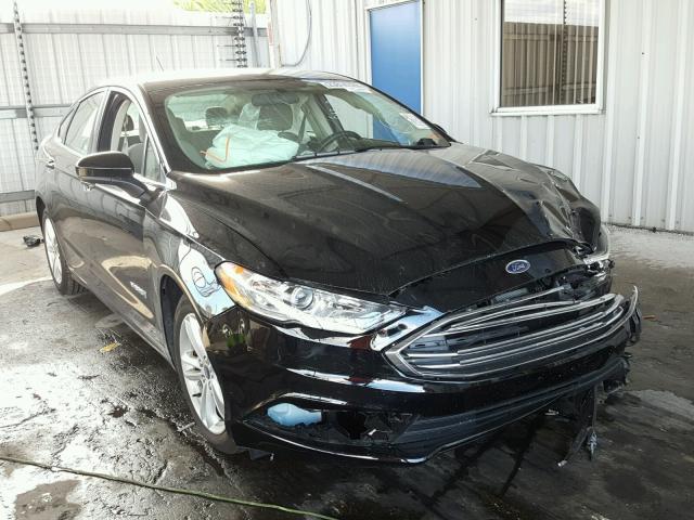 3FA6P0LU4JR127913 - 2018 FORD FUSION SE BLACK photo 1