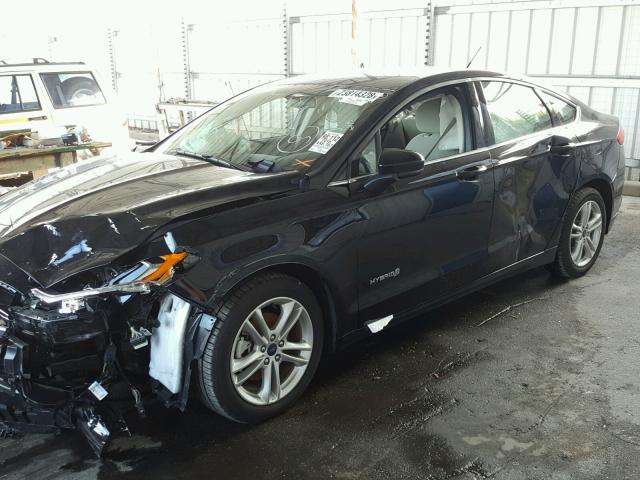 3FA6P0LU4JR127913 - 2018 FORD FUSION SE BLACK photo 9