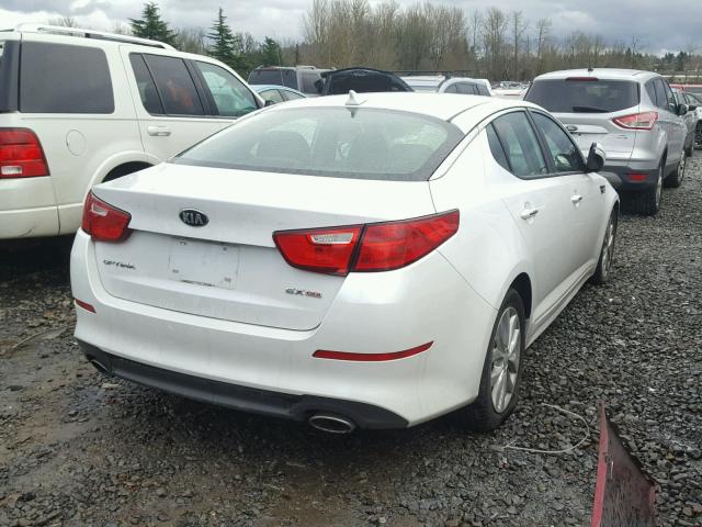 5XXGN4A70FG488232 - 2015 KIA OPTIMA EX WHITE photo 4