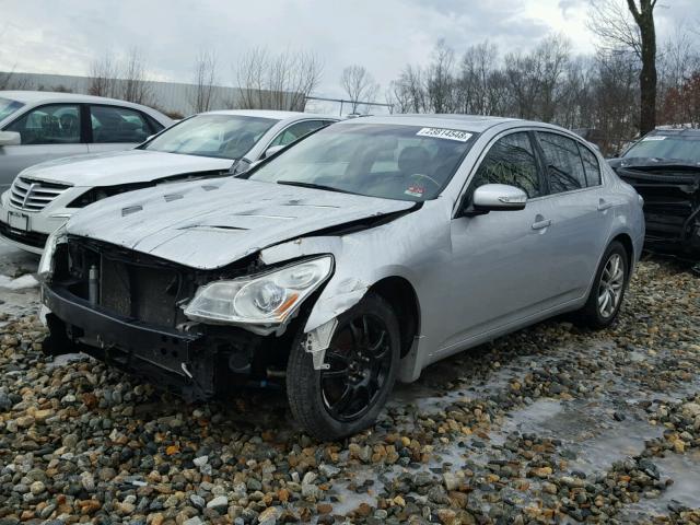 JNKBV61F88M276588 - 2008 INFINITI G35 SILVER photo 2