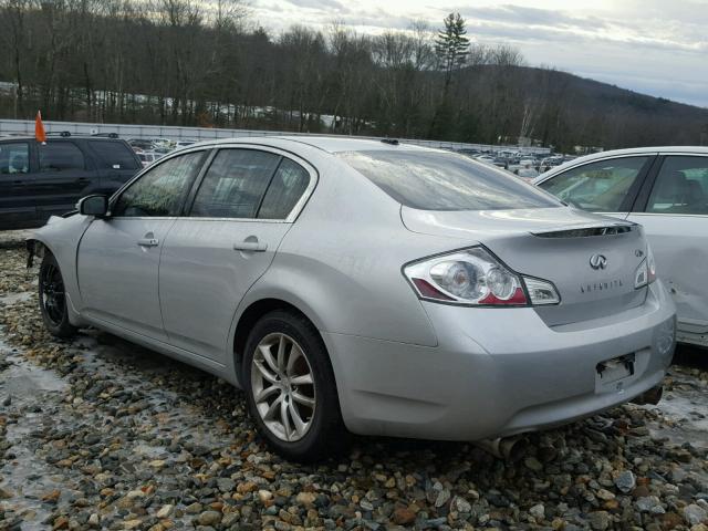 JNKBV61F88M276588 - 2008 INFINITI G35 SILVER photo 3