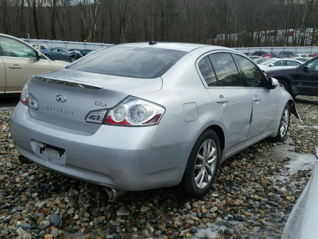 JNKBV61F88M276588 - 2008 INFINITI G35 SILVER photo 4