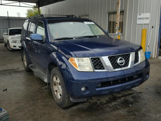 5N1AR18U96C650794 - 2006 NISSAN PATHFINDER BLUE photo 1