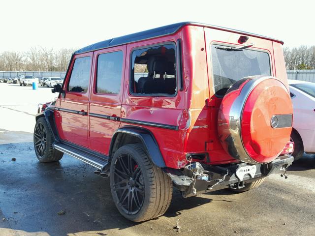 WDCYC7DF8HX277641 - 2017 MERCEDES-BENZ G 63 AMG RED photo 3