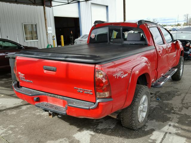 3TMKU72N58M014547 - 2008 TOYOTA TACOMA DOU RED photo 4