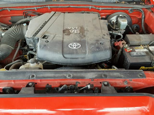 3TMKU72N58M014547 - 2008 TOYOTA TACOMA DOU RED photo 7