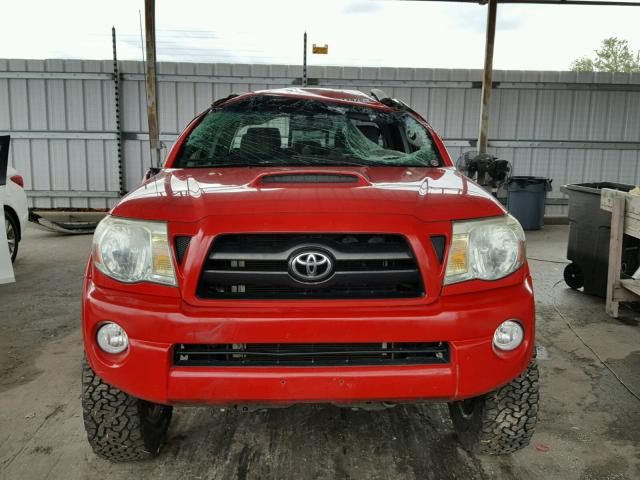 3TMKU72N58M014547 - 2008 TOYOTA TACOMA DOU RED photo 9