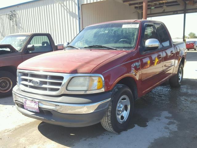 1FTRW07L81KF49859 - 2001 FORD F-150 BURGUNDY photo 2