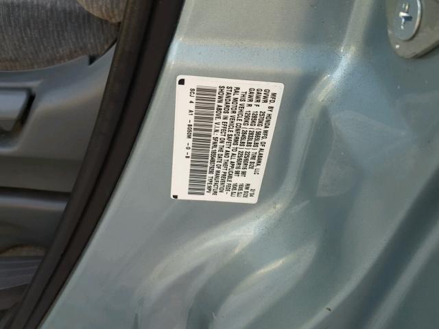 5FNRL18554B079290 - 2004 HONDA ODYSSEY LX BLUE photo 10