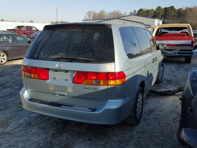 5FNRL18554B079290 - 2004 HONDA ODYSSEY LX BLUE photo 4