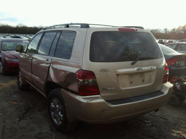 JTEEP21AX60136967 - 2006 TOYOTA HIGHLANDER BEIGE photo 3