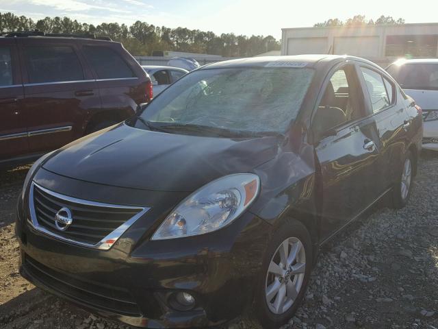 3N1CN7AP0CL863958 - 2012 NISSAN VERSA S BLACK photo 2