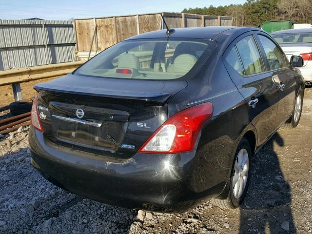 3N1CN7AP0CL863958 - 2012 NISSAN VERSA S BLACK photo 4