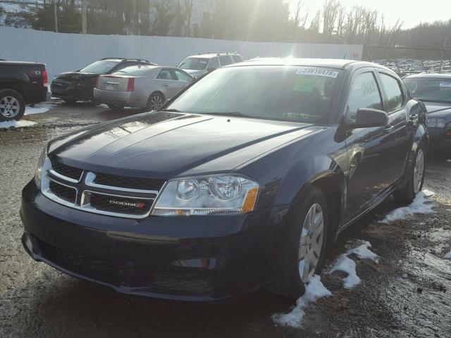 1C3CDZAB2EN126946 - 2014 DODGE AVENGER SE BLUE photo 2