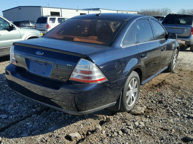 1FAHP24W88G162671 - 2008 FORD TAURUS SEL BLACK photo 4