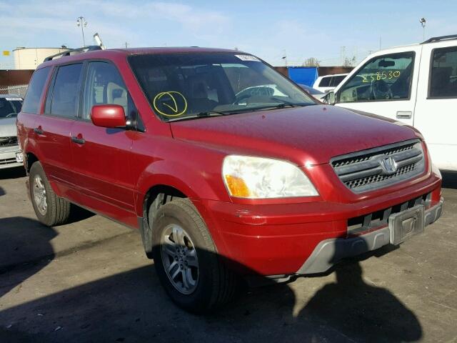 5FNYF18655B037618 - 2005 HONDA PILOT EXL RED photo 1