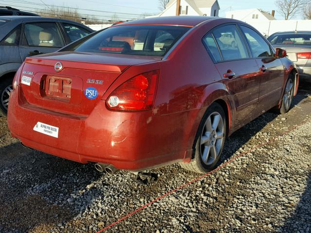 1N4BA41E46C857359 - 2006 NISSAN MAXIMA SE MAROON photo 4