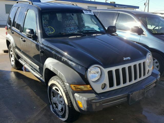 1J4GK48K87W541689 - 2007 JEEP LIBERTY SP BLACK photo 1