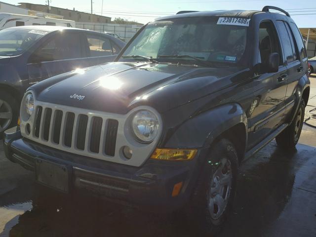 1J4GK48K87W541689 - 2007 JEEP LIBERTY SP BLACK photo 2