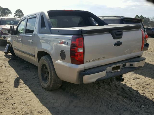 3GNFK12377G127486 - 2007 CHEVROLET AVALANCHE SILVER photo 3