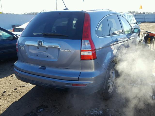 JHLRE4H79BC015344 - 2011 HONDA CR-V EXL BLUE photo 4