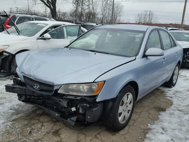 5NPET46C77H296685 - 2007 HYUNDAI SONATA GLS BLUE photo 2