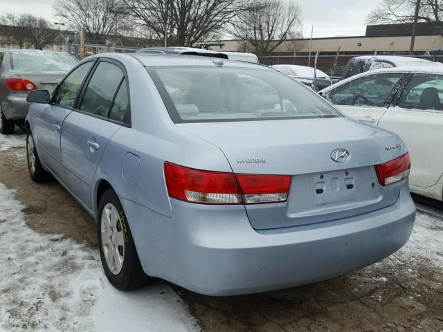 5NPET46C77H296685 - 2007 HYUNDAI SONATA GLS BLUE photo 3