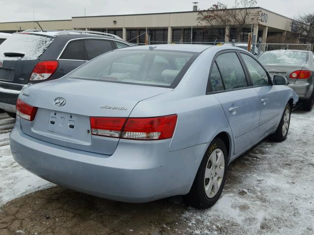 5NPET46C77H296685 - 2007 HYUNDAI SONATA GLS BLUE photo 4