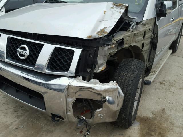 1N6BA06A97N234265 - 2007 NISSAN TITAN XE SILVER photo 9