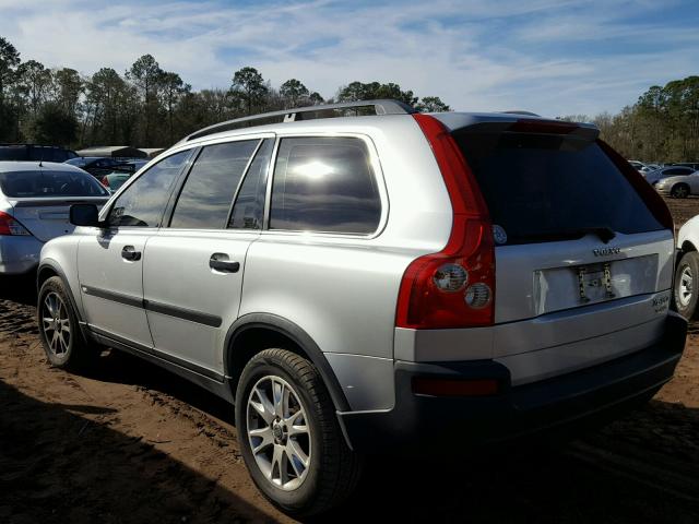 YV1CZ91H541067621 - 2004 VOLVO XC90 T6 SILVER photo 3