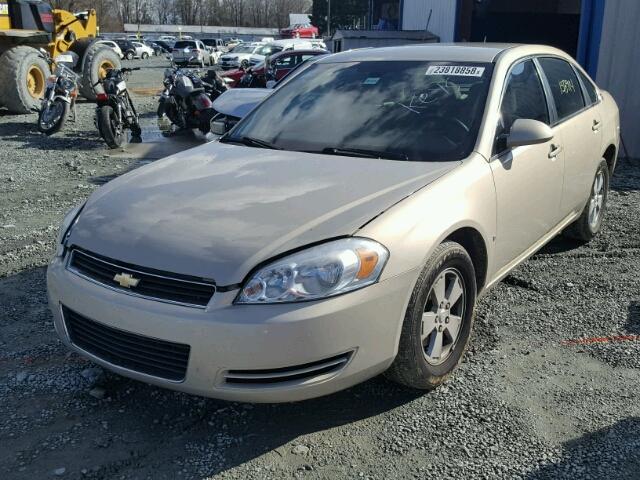 2G1WT58K389168925 - 2008 CHEVROLET IMPALA LT BEIGE photo 2