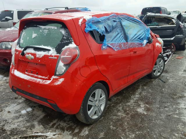 KL8CA6S92FC785002 - 2015 CHEVROLET SPARK LS RED photo 4