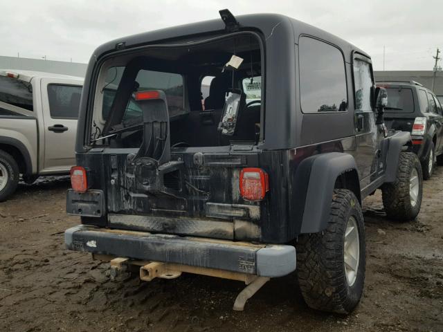 1J4FA64S05P372503 - 2005 JEEP WRANGLER / BLACK photo 4