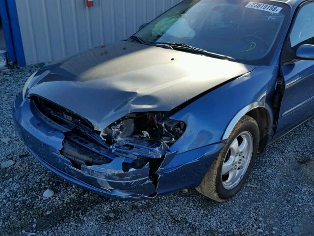 1FAFP53U82A156355 - 2002 FORD TAURUS SE BLUE photo 9