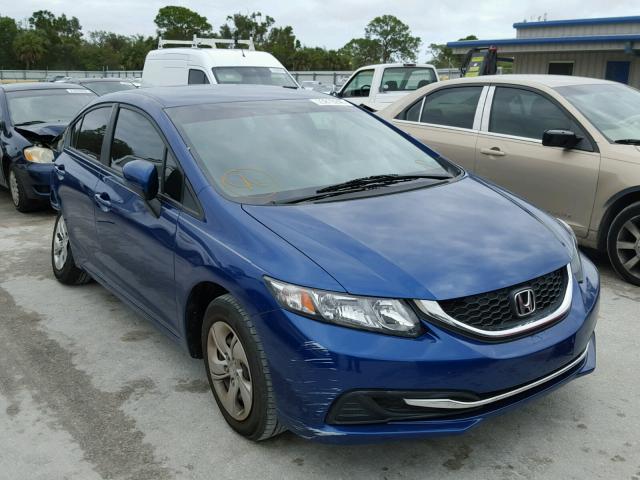 19XFB2F51EE069183 - 2014 HONDA CIVIC LX BLUE photo 1