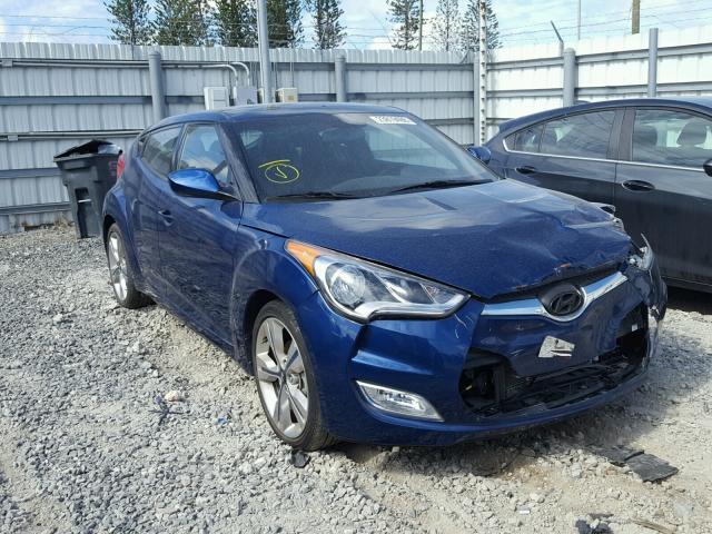 KMHTC6AD8HU319512 - 2017 HYUNDAI VELOSTER B BLUE photo 1