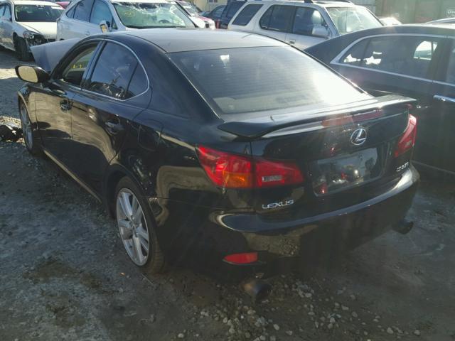 JTHBE262065000993 - 2006 LEXUS IS 350 BLACK photo 3