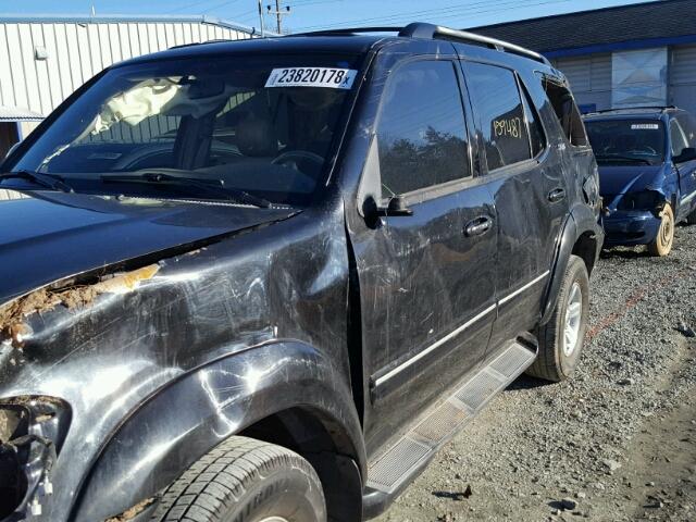 5TDBT44A16S262058 - 2006 TOYOTA SEQUOIA SR BLACK photo 9