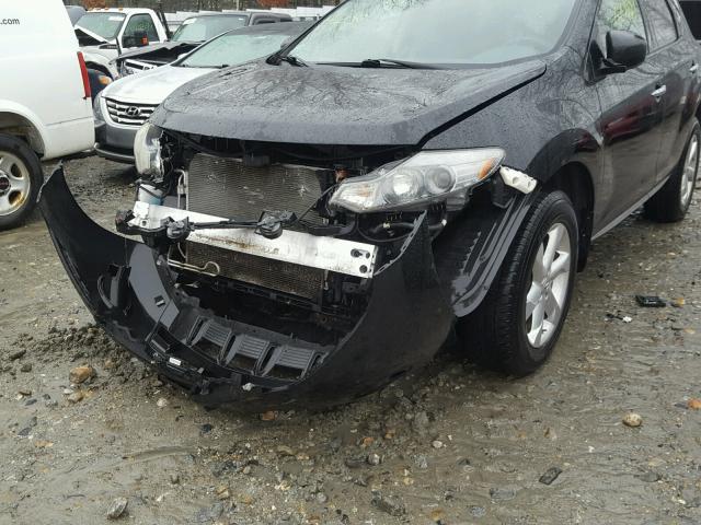 JN8AZ18W59W129892 - 2009 NISSAN MURANO S BLACK photo 9