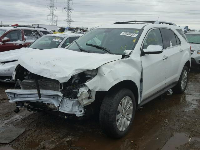 2CNFLGE5XB6370165 - 2011 CHEVROLET EQUINOX LT WHITE photo 2