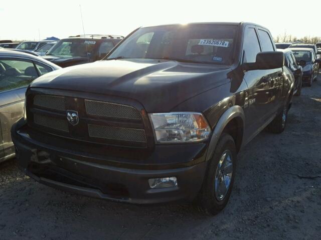 1D3HB13TX9S744965 - 2009 DODGE RAM 1500 BLACK photo 2