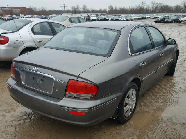 KMHWF25S22A586787 - 2002 HYUNDAI SONATA GL GRAY photo 4