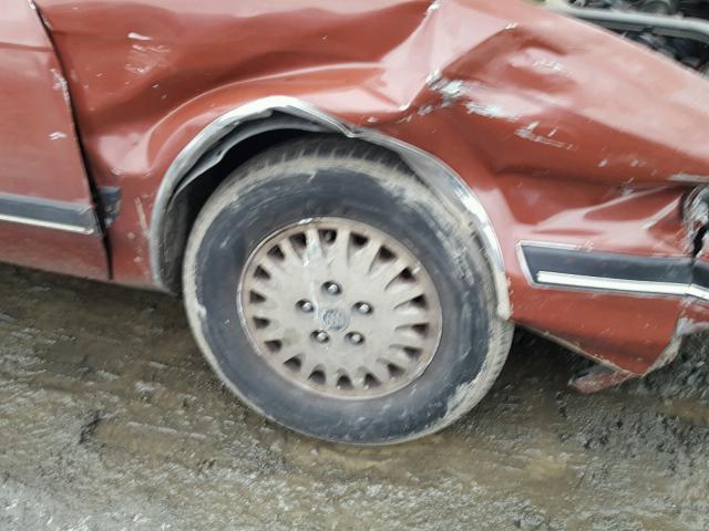 1G4AL51N5K6455456 - 1989 BUICK CENTURY LI RED photo 9