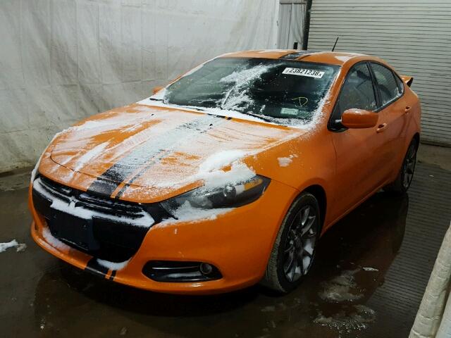 1C3CDFBAXDD342391 - 2013 DODGE DART SXT ORANGE photo 2