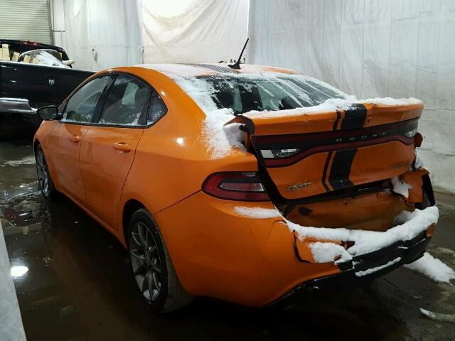 1C3CDFBAXDD342391 - 2013 DODGE DART SXT ORANGE photo 3