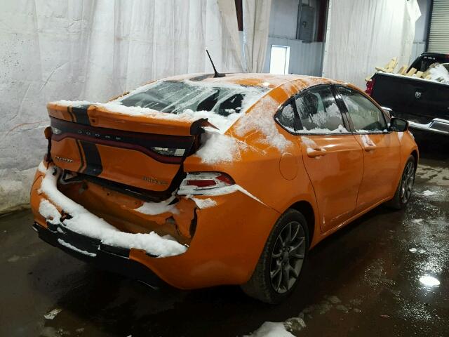 1C3CDFBAXDD342391 - 2013 DODGE DART SXT ORANGE photo 4