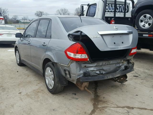 3N1BC1AP9BL388999 - 2011 NISSAN VERSA S GRAY photo 3