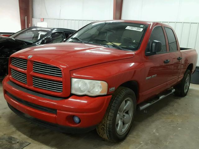 1D7HA18D54S601546 - 2004 DODGE RAM 1500 S RED photo 2