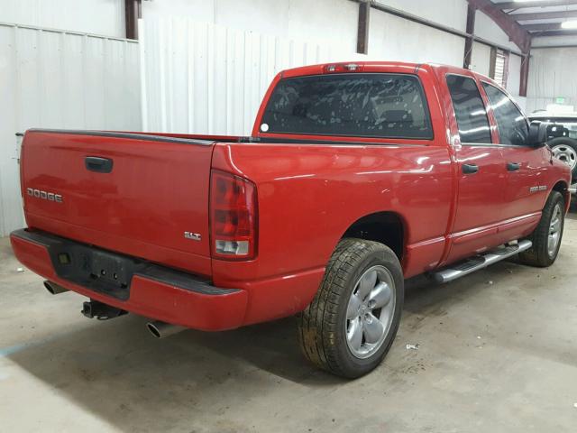 1D7HA18D54S601546 - 2004 DODGE RAM 1500 S RED photo 4